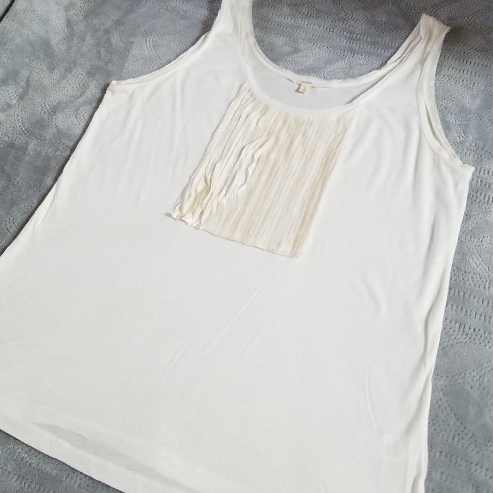 J. Crew Tissue Ruffle Tank Top